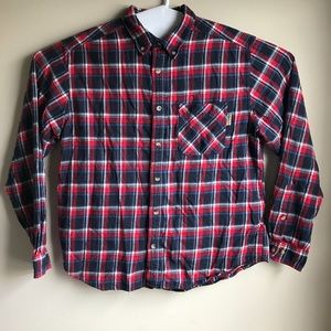 Woolrich Flannel 100% Cotton Shirt Front Pocket XL